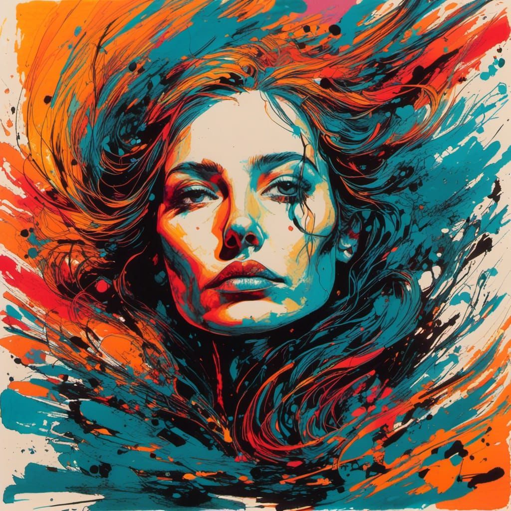 Striking Ink Portrait Inspired by Classic Title Sequences