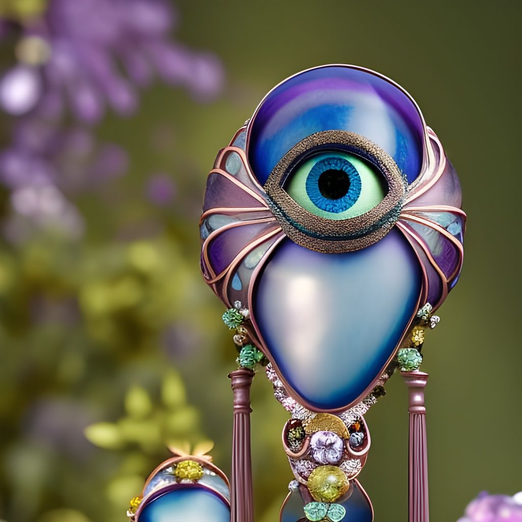 Intricate Miniature Eyes in Digital Art