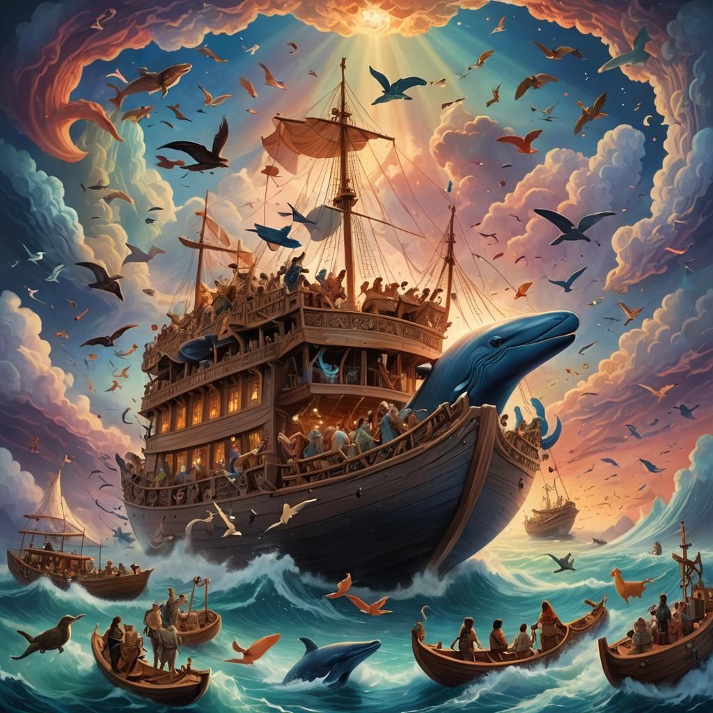 Noah's Ark Loading in a Magical Realm