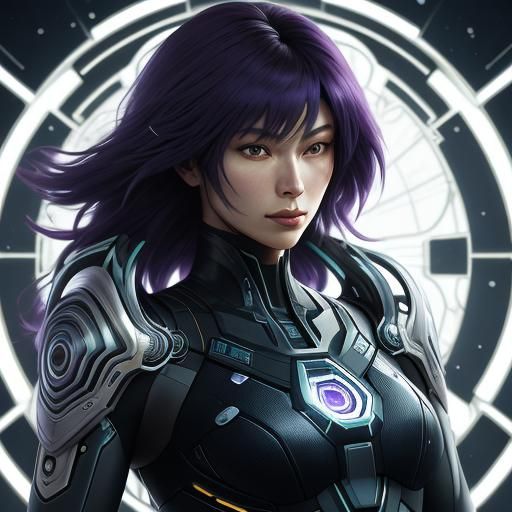 Art Nouveau Cyborg Portrait in 8K