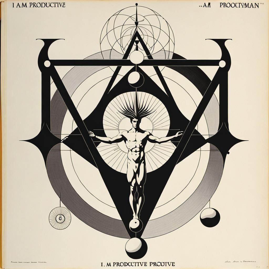 Abstract Surrealism: Productive Magic Sigil Illustration