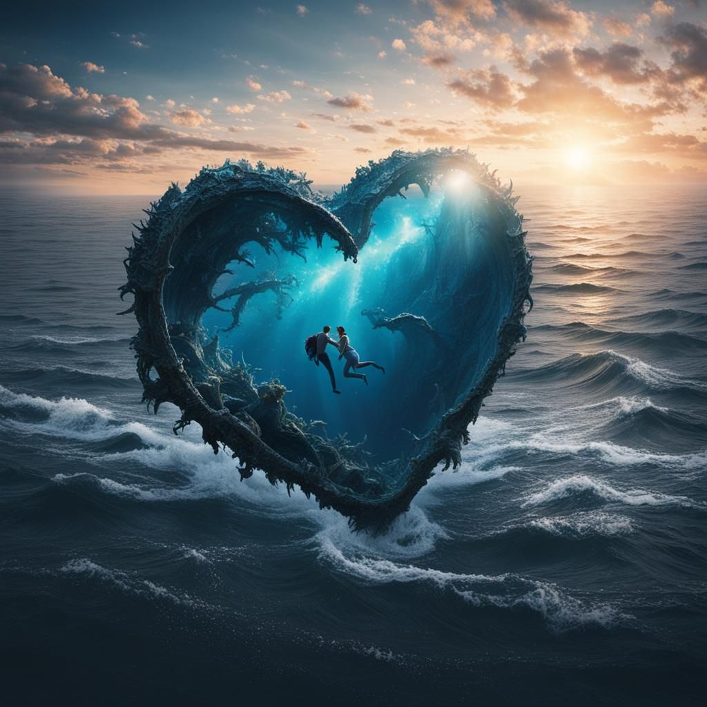 Dreamy Underwater Scene of a Magic Ocean