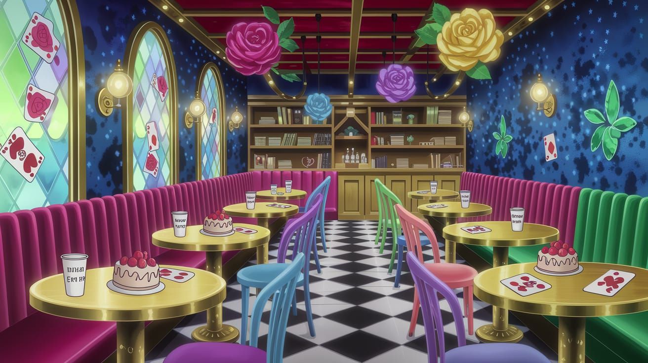 Whimsical Wonderland Cafe With Upside-Down Furniture