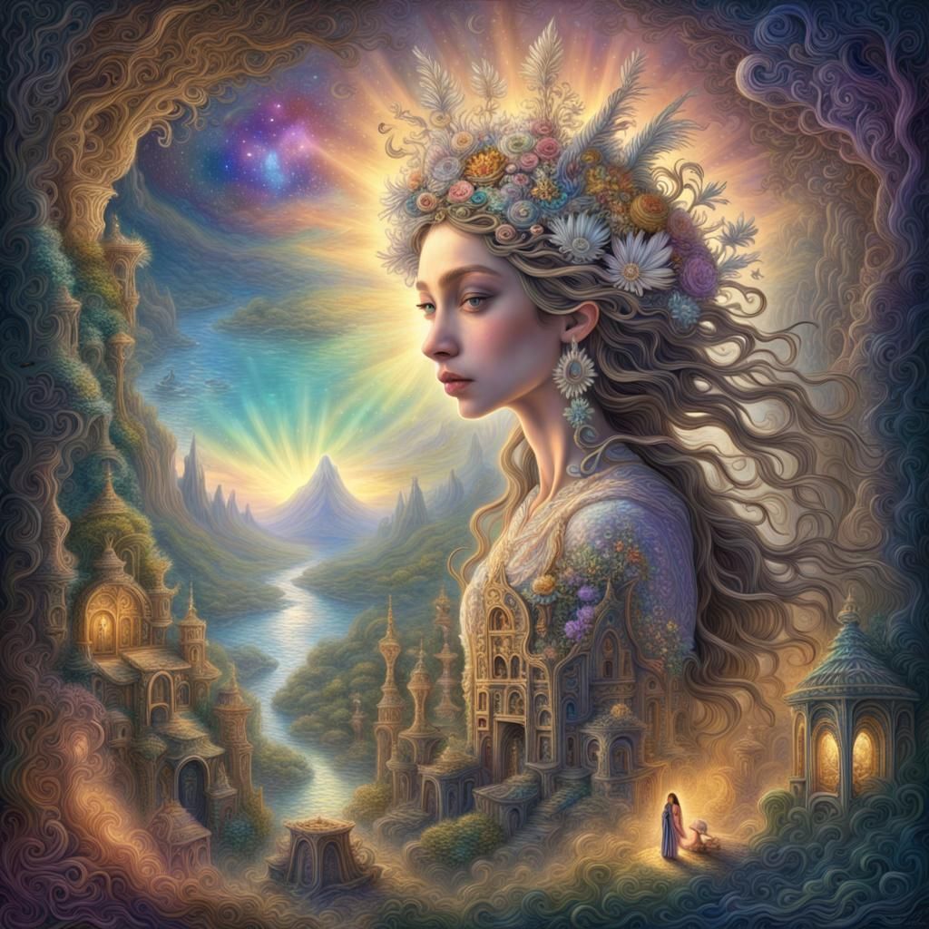 Radiant Holographic Scene of Peace and Beauty