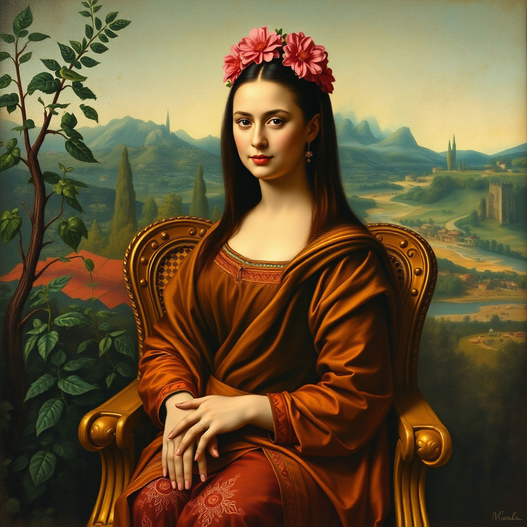 Portrait of Woman in Renaissance Style