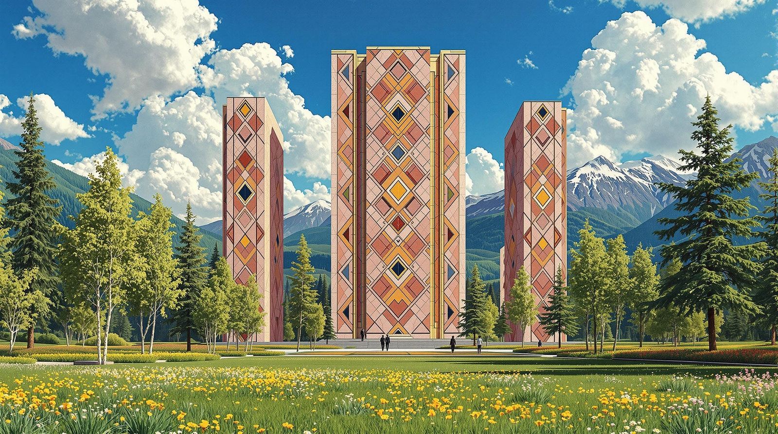 Science Fiction Park in Klimt Style