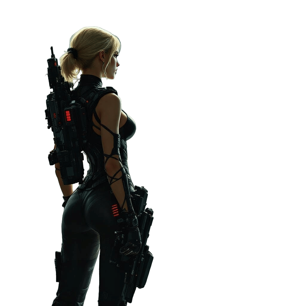 Female Character in Spaceship Gazing at Planet