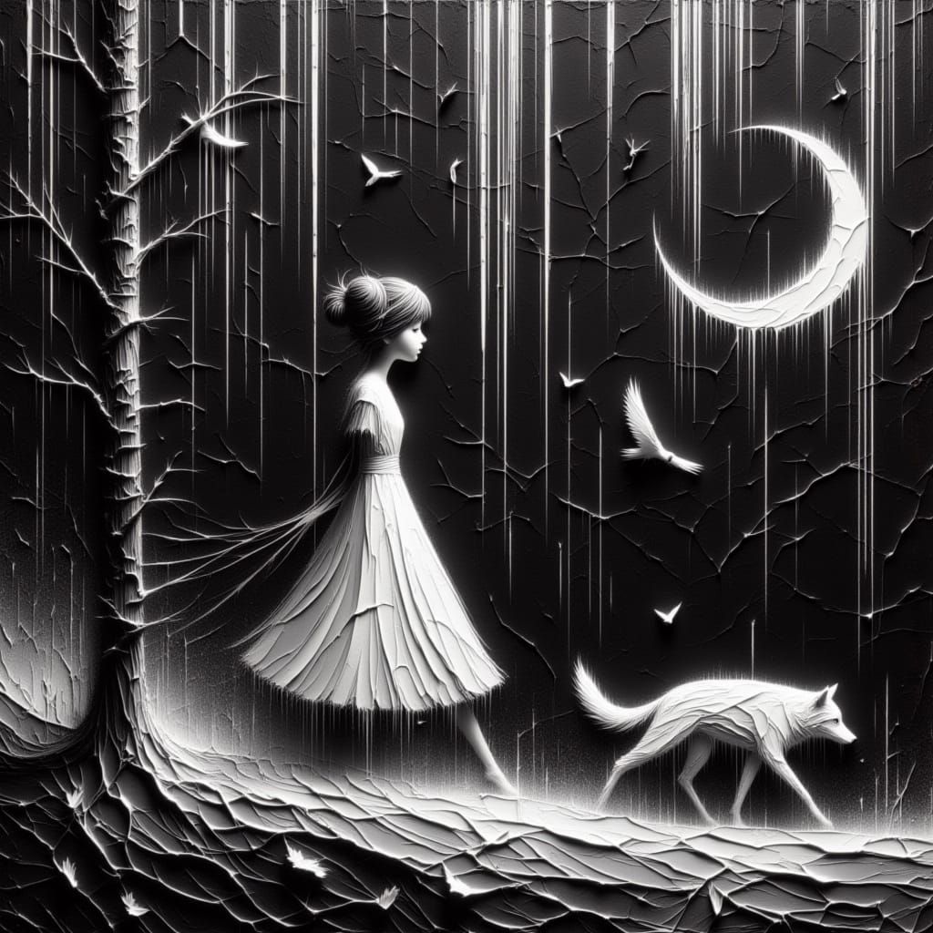 Moonchild and Wolf in Enchanted Forest