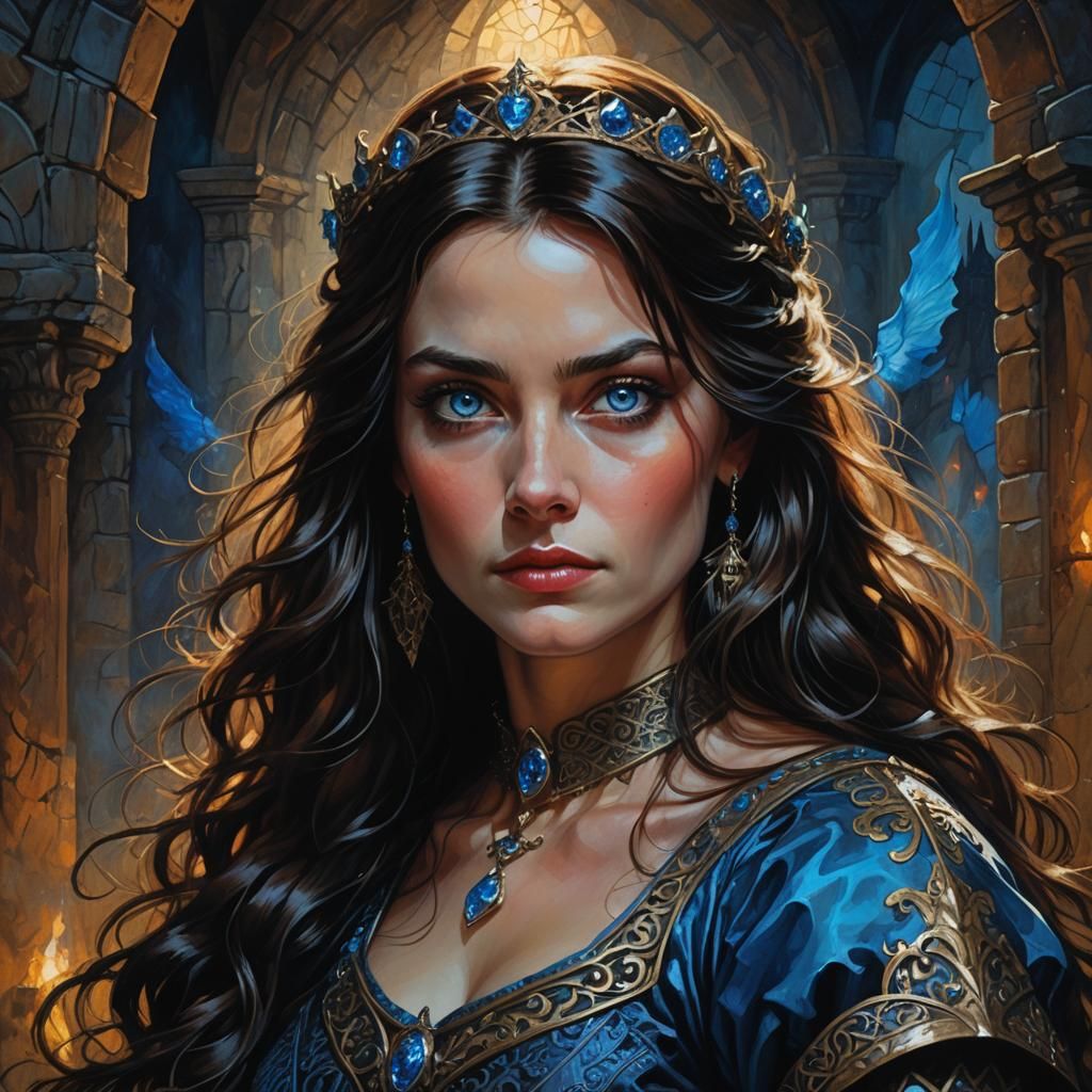 Dark Fantasy Portrait of a Medieval Queen