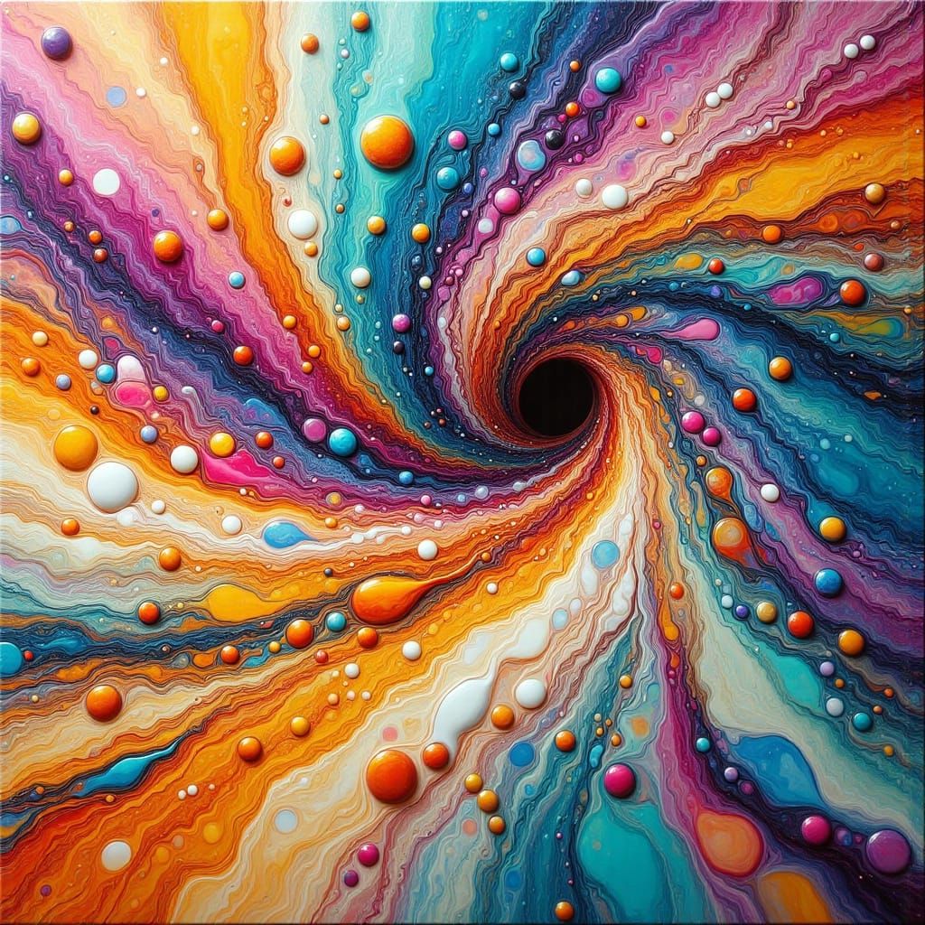 Mesmerizing Abstract Expressionism in Vibrant Colors