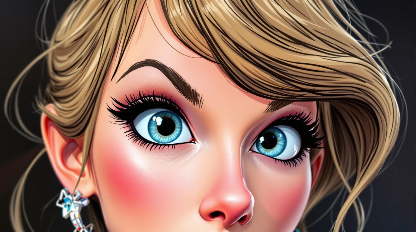 Taylor Swift Cartoon Character Up Close