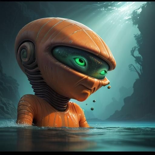 Alien Swims in Orange Waters: Neo-Primitivism Style