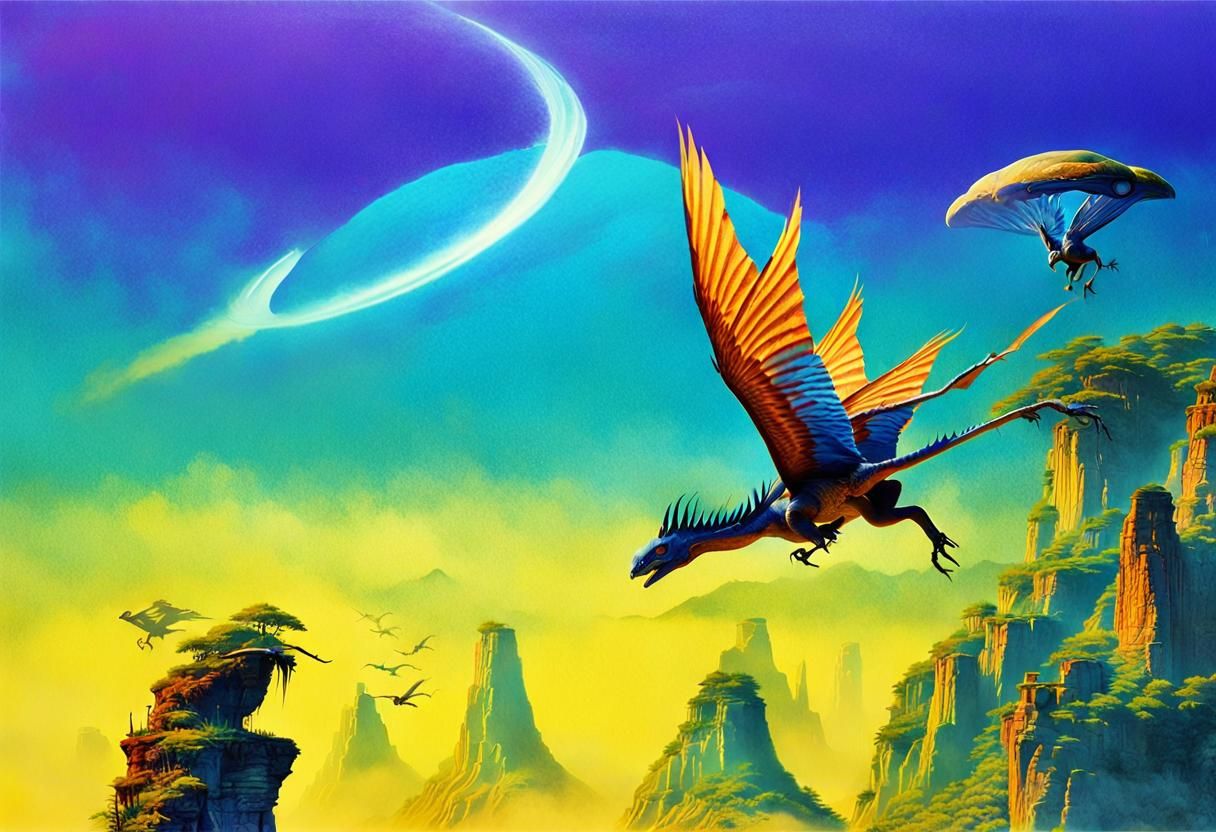 Epic Avatar Movie Poster in Fantasy Art Style