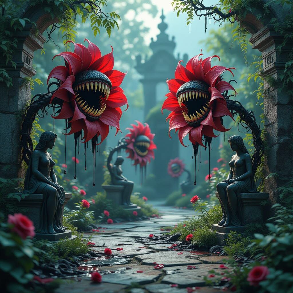 Sinister Garden: Dark Fantasy Concept Art