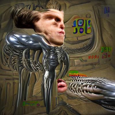 Jerma985 Portrait in H.R. Giger Style