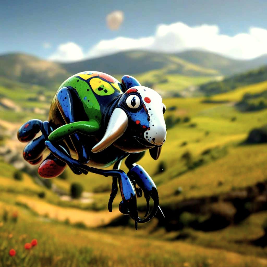 Vibrant Surrealist Oil Painting in a Psychedelic Cinematic S...