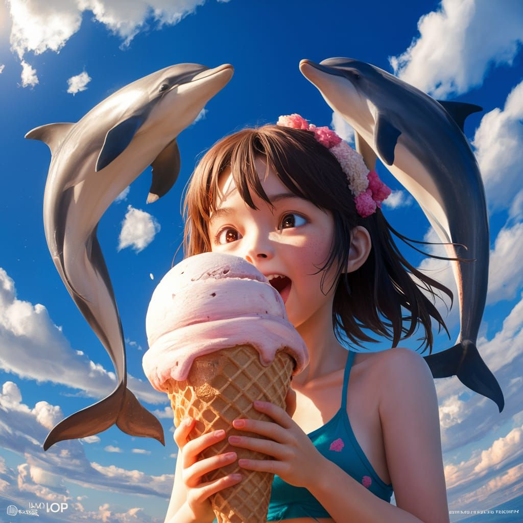 Dolphins and icecream III