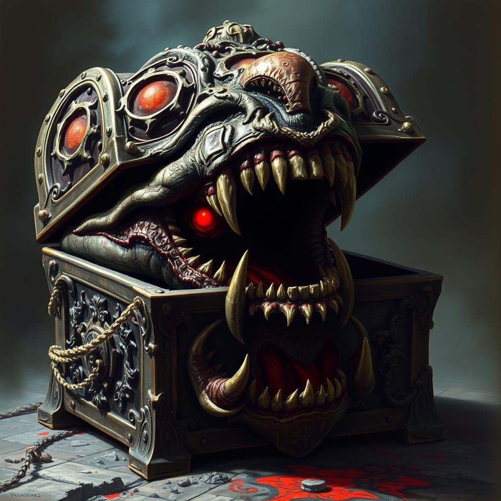 Gothic Horror Treasure Chest Monster