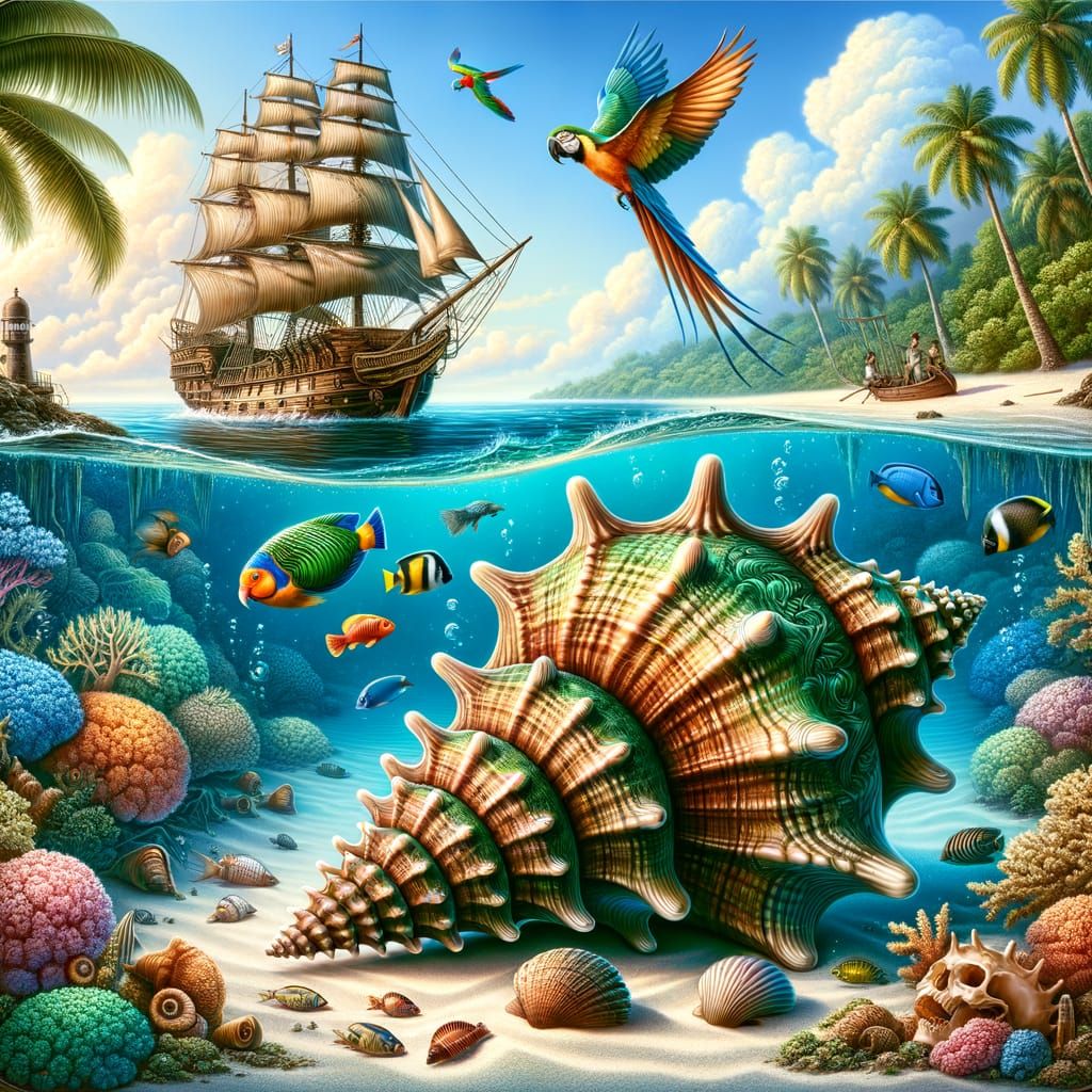 Ornate Seashell's Maritime Dream