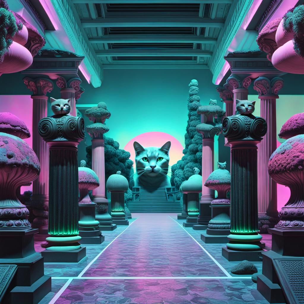 Vaporwave Temple Felis