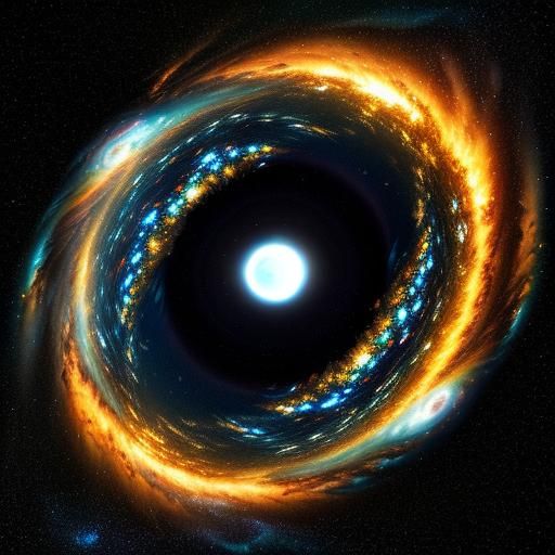 Earth Floating in Space in Digital Art Style