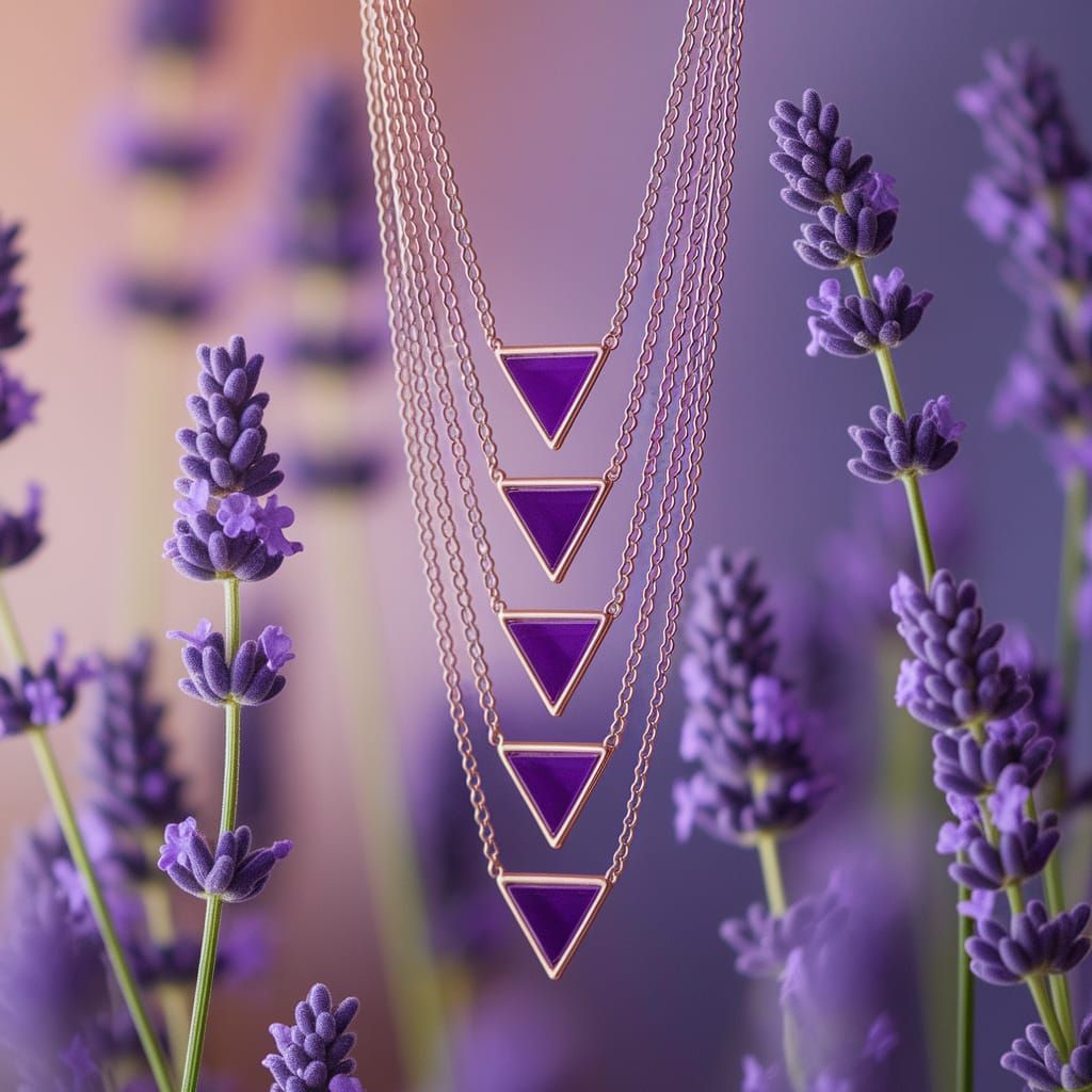 Ethereal Pastel Hued Necklace in Dreamy Lavender Fields