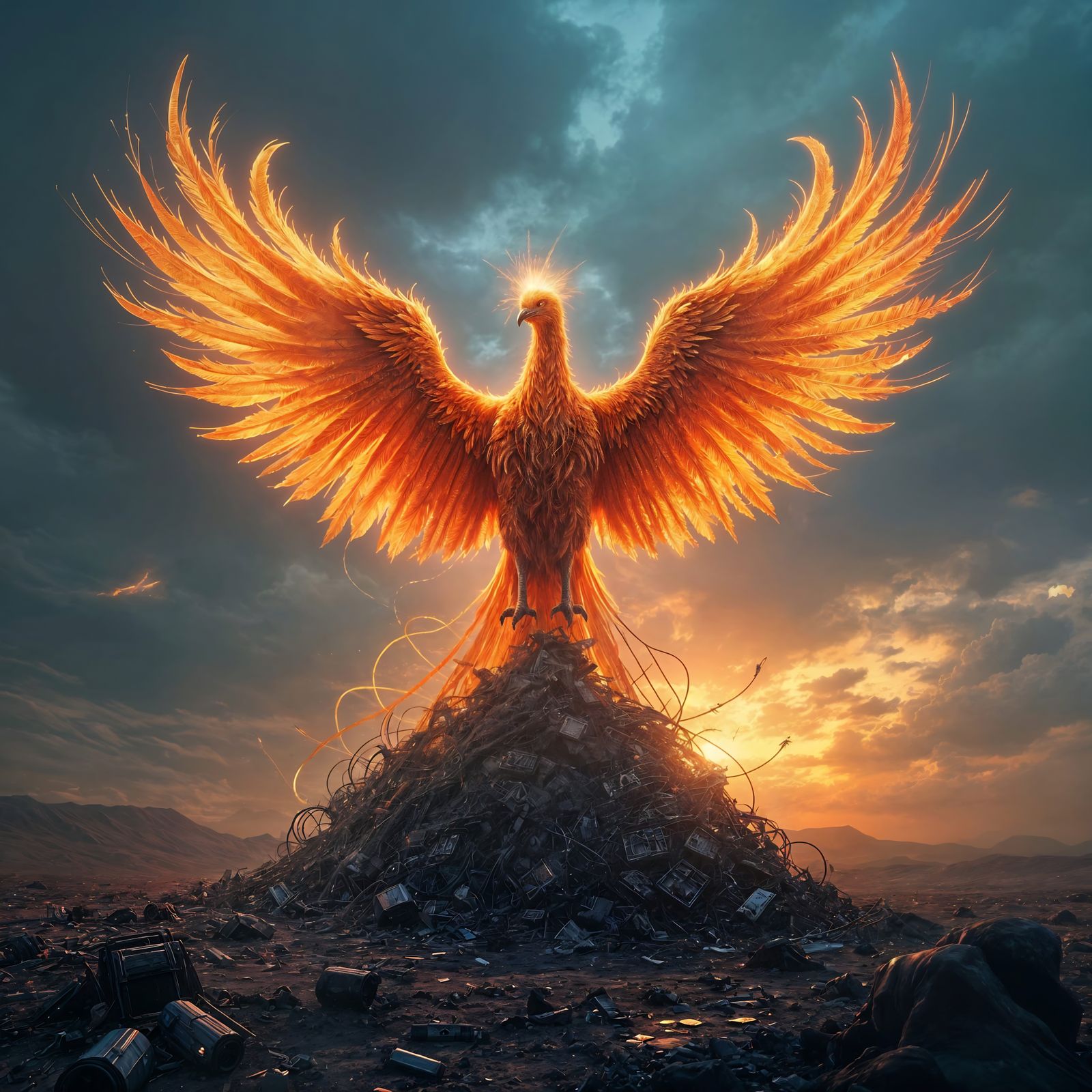Mechanical Phoenix Rises from Wasteland