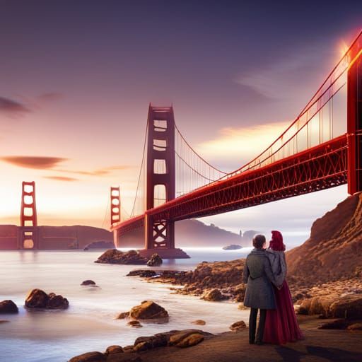 Golden Gate Proposal: Detailed Matte Painting in 8K