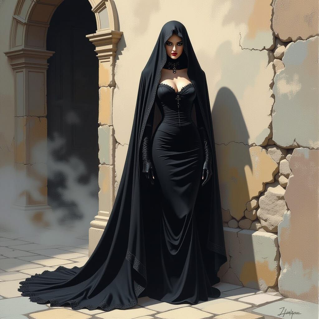 Lethal Death Figure in Dark Gothic Style