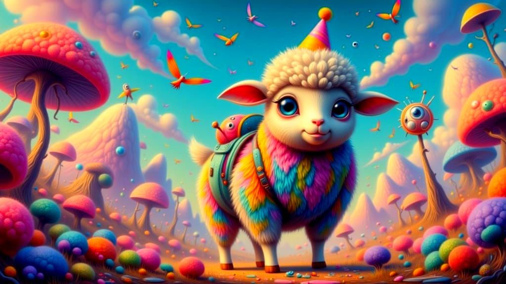 Psychedelic Lamb at Magical Cloud Fairground