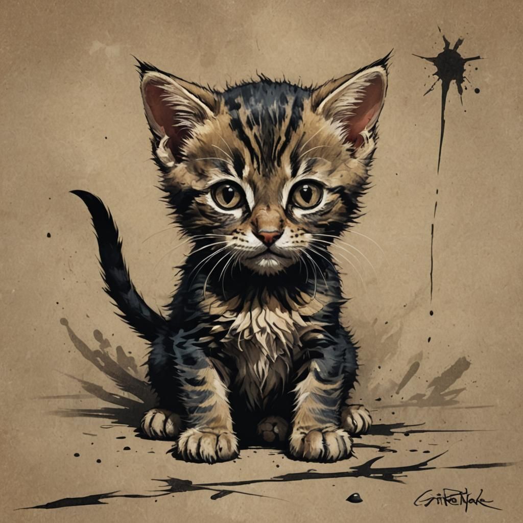 Cyberpunk Kitten Portrays Darker Tone