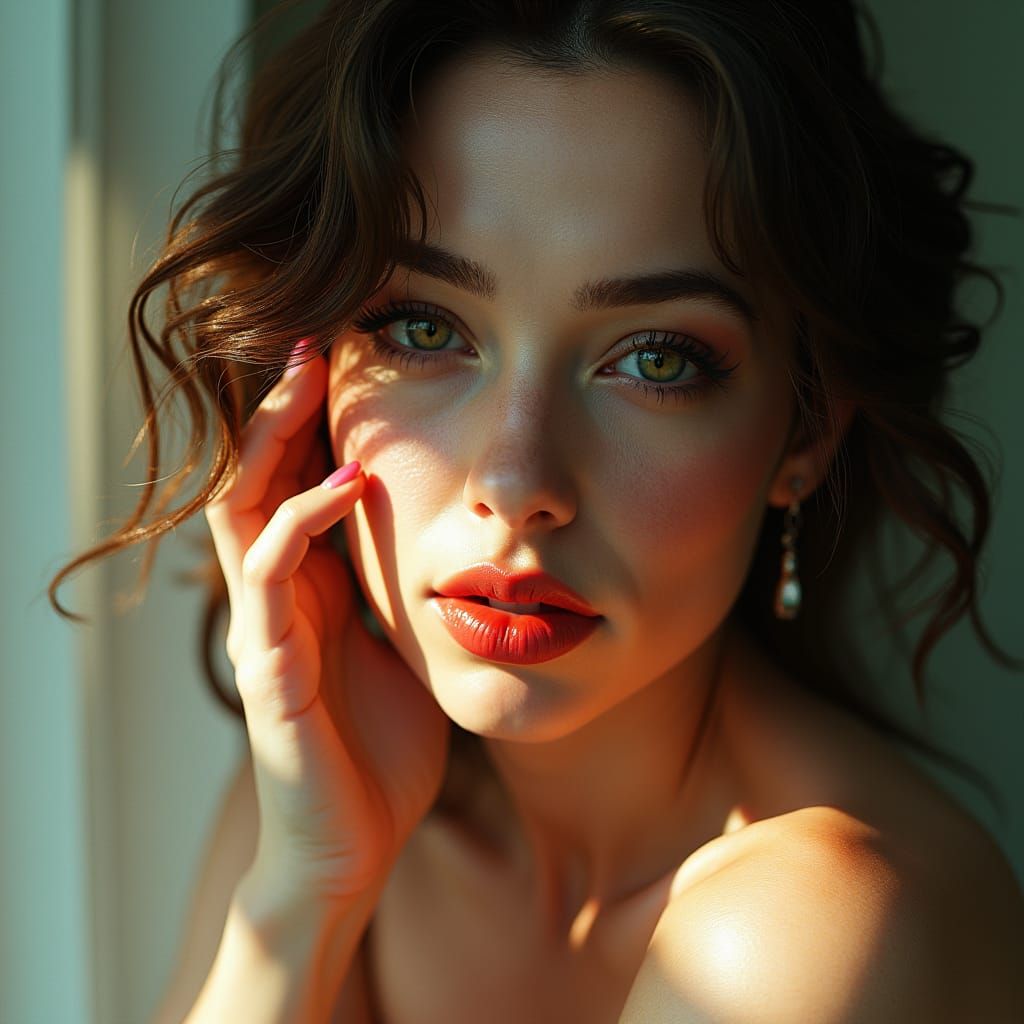 Stunning Photorealistic Portrait of a Sensual Woman