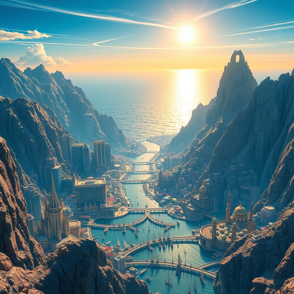 City of Wonder: Majestic Metropolis in Harmony with Nature