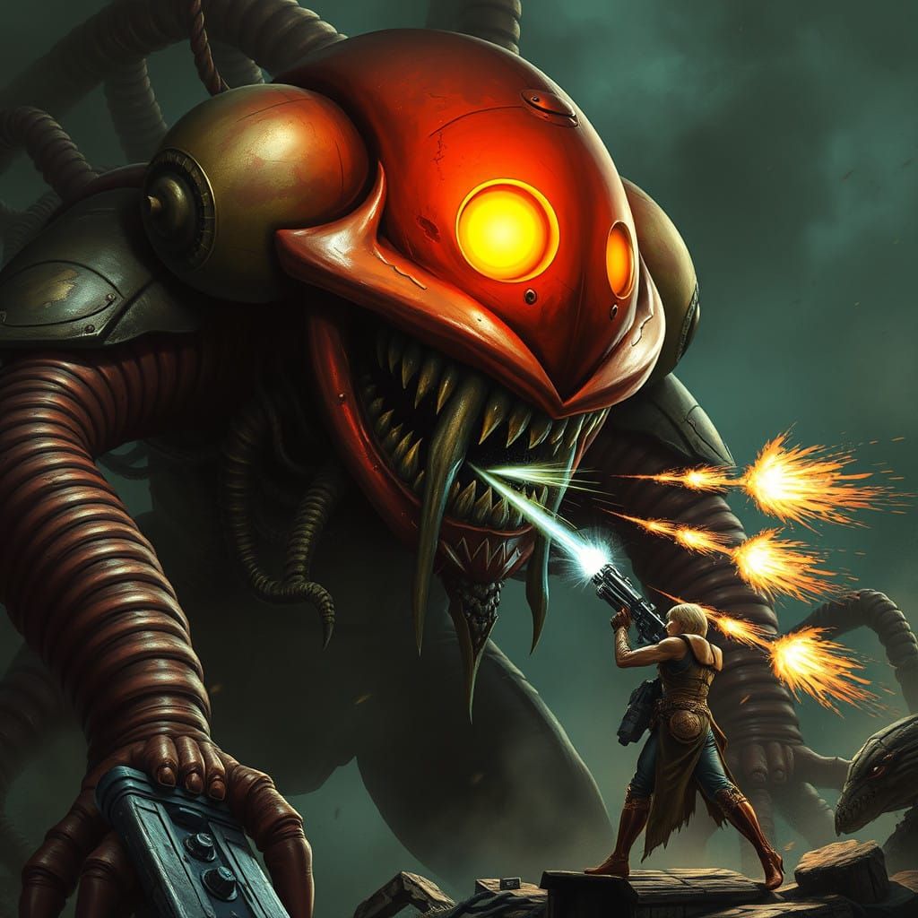 Gritty Super Metroid True Form Terrifies as Samus Battles wi...
