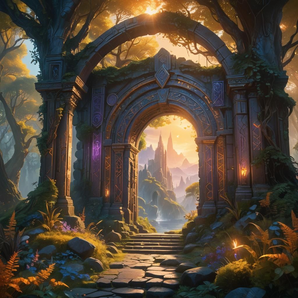 Mystical Portal Opens to Fantasy Realm