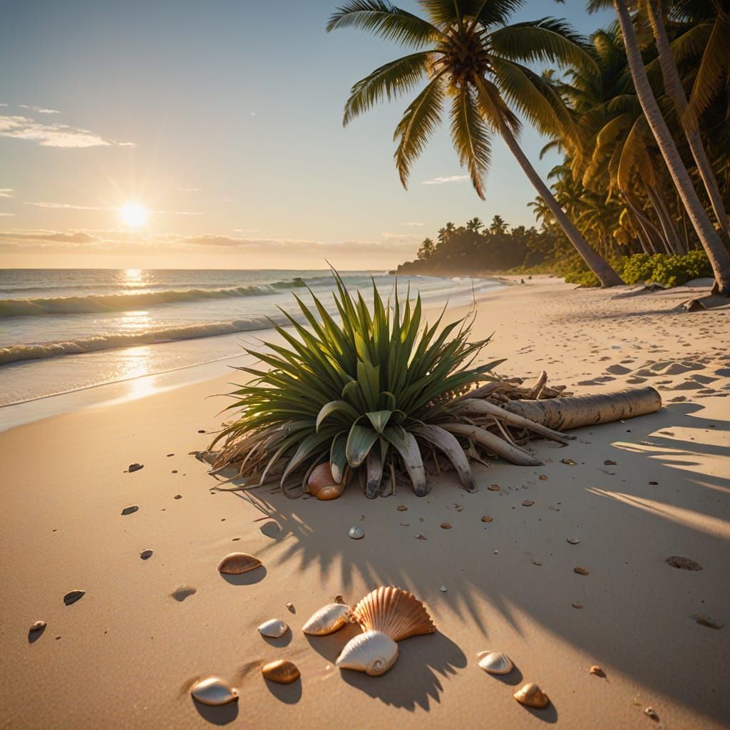 Tropical Beach Paradise in Soft Focus