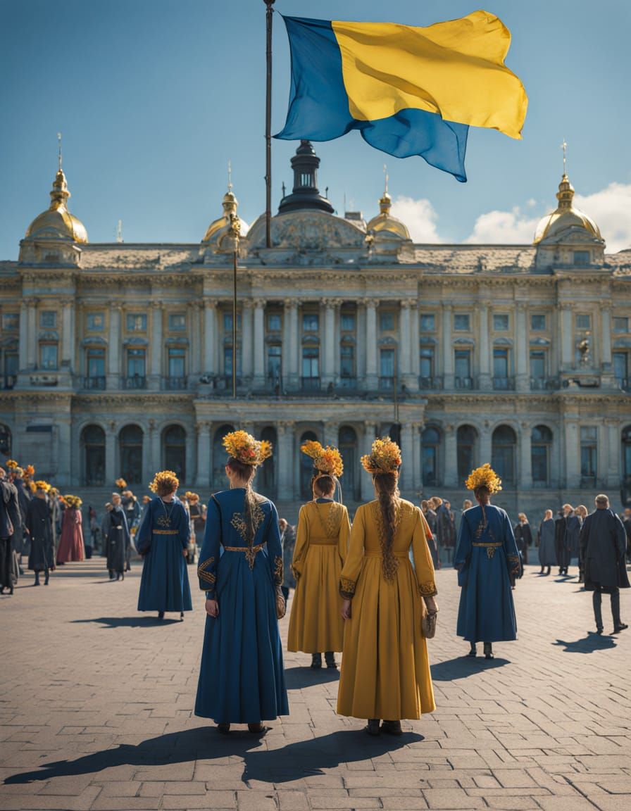 Epic Ukrainian Independence Square Gathering