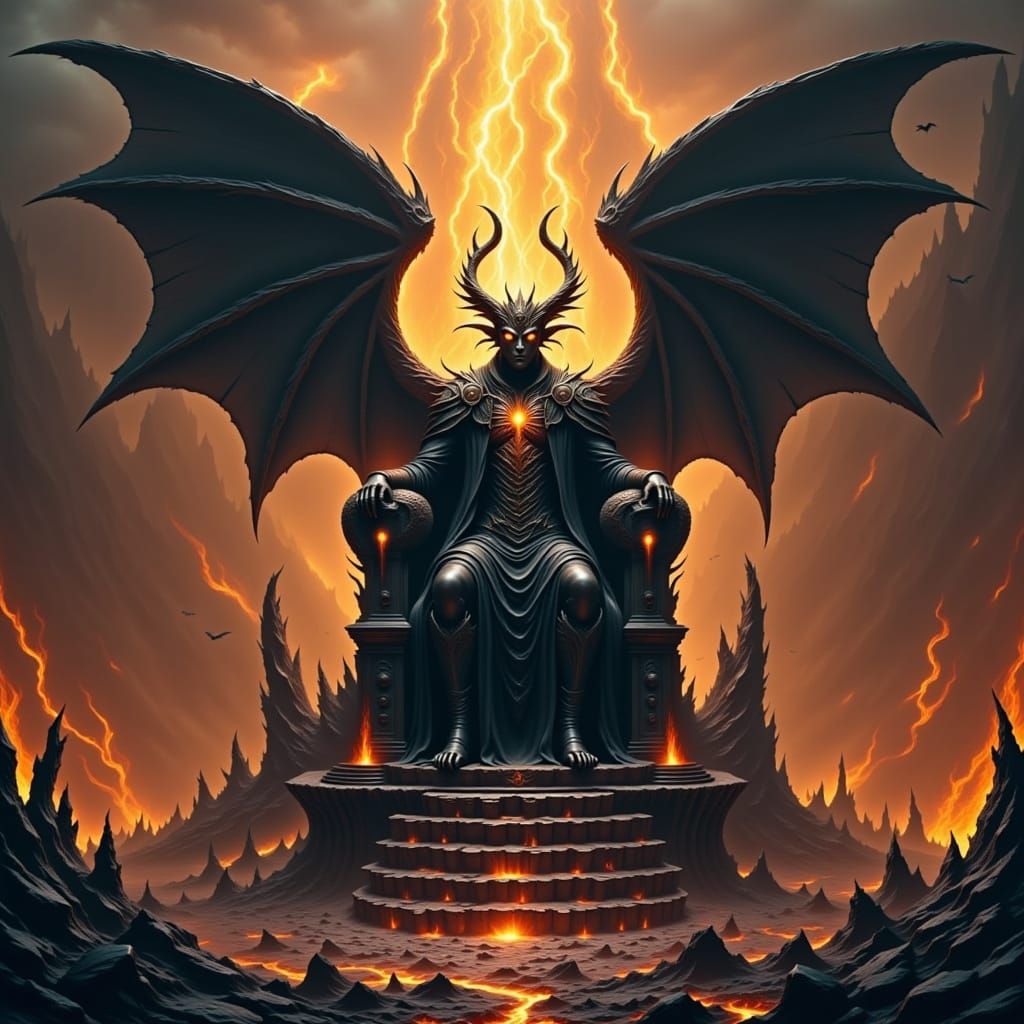 Lucifer Ascends the Throne of the Damned in a Hellish Aesthe...