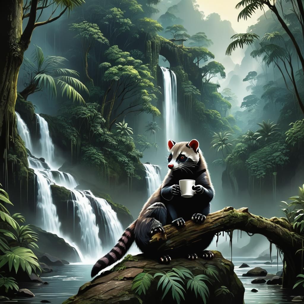 Asian Palm Civet Coffee Break, Rackham Style
