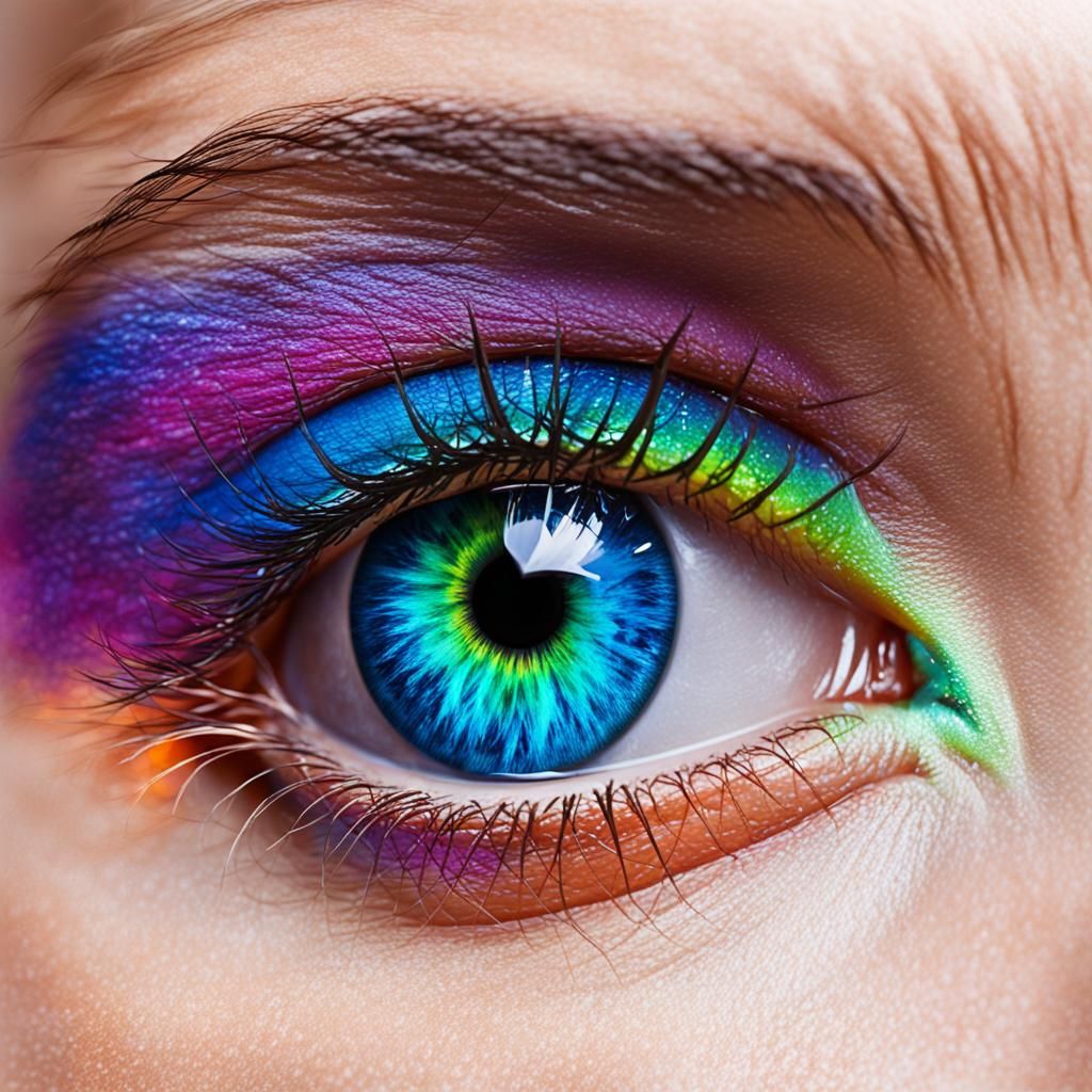 Bright Flashes of Color Create Abstract Image