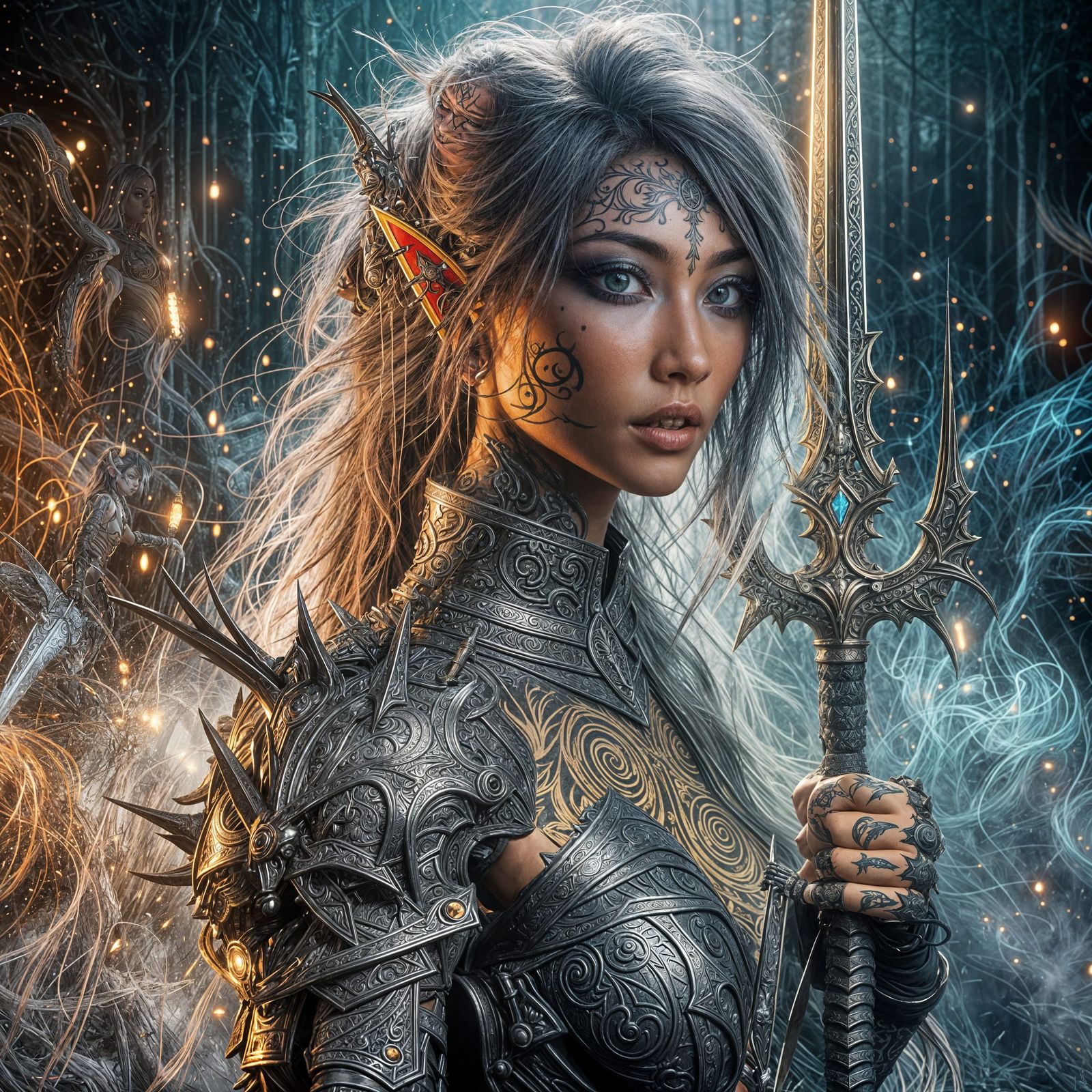 Epic Fantasy Warrior in Unreal Engine-Inspired Digital Art