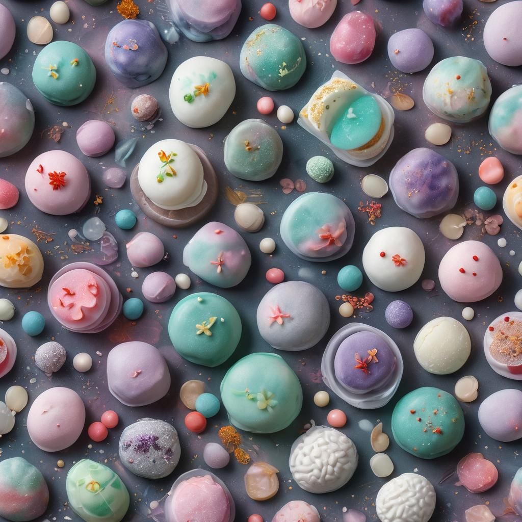 Holographic Shiratama Dango: Cosmic Astral Illustration