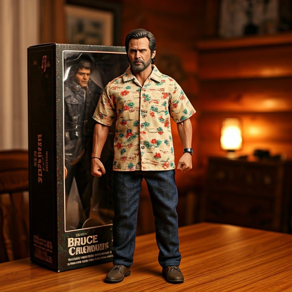 Bruce Campbell Action Figure in Cozy Cabin