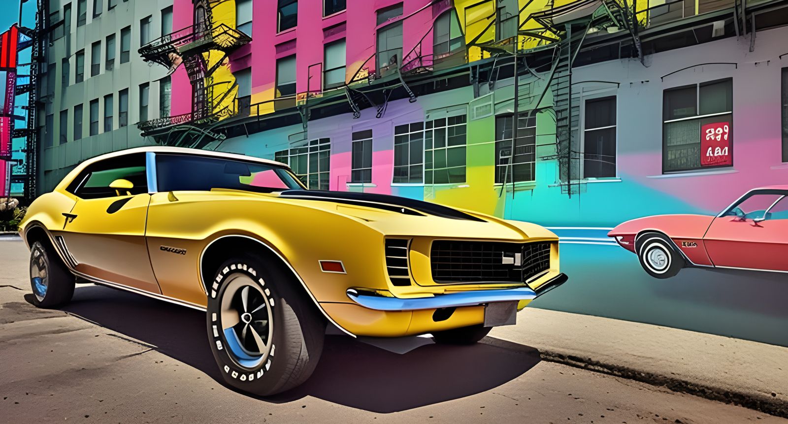 Classic Yellow 1970's Camaro