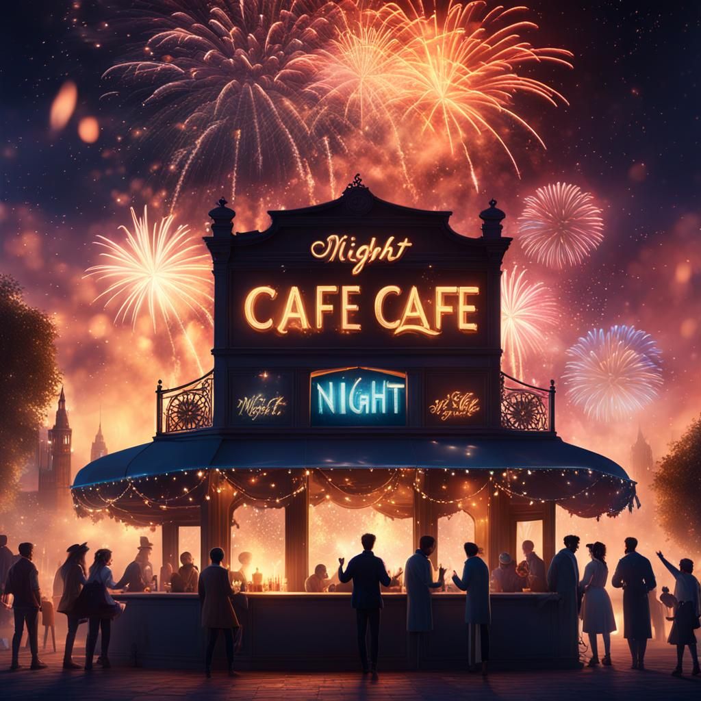 Fireworks Light Up 'Night Cafe' in Sky