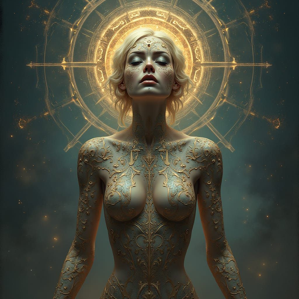 Celestial Queen in Ancient Future Elegance