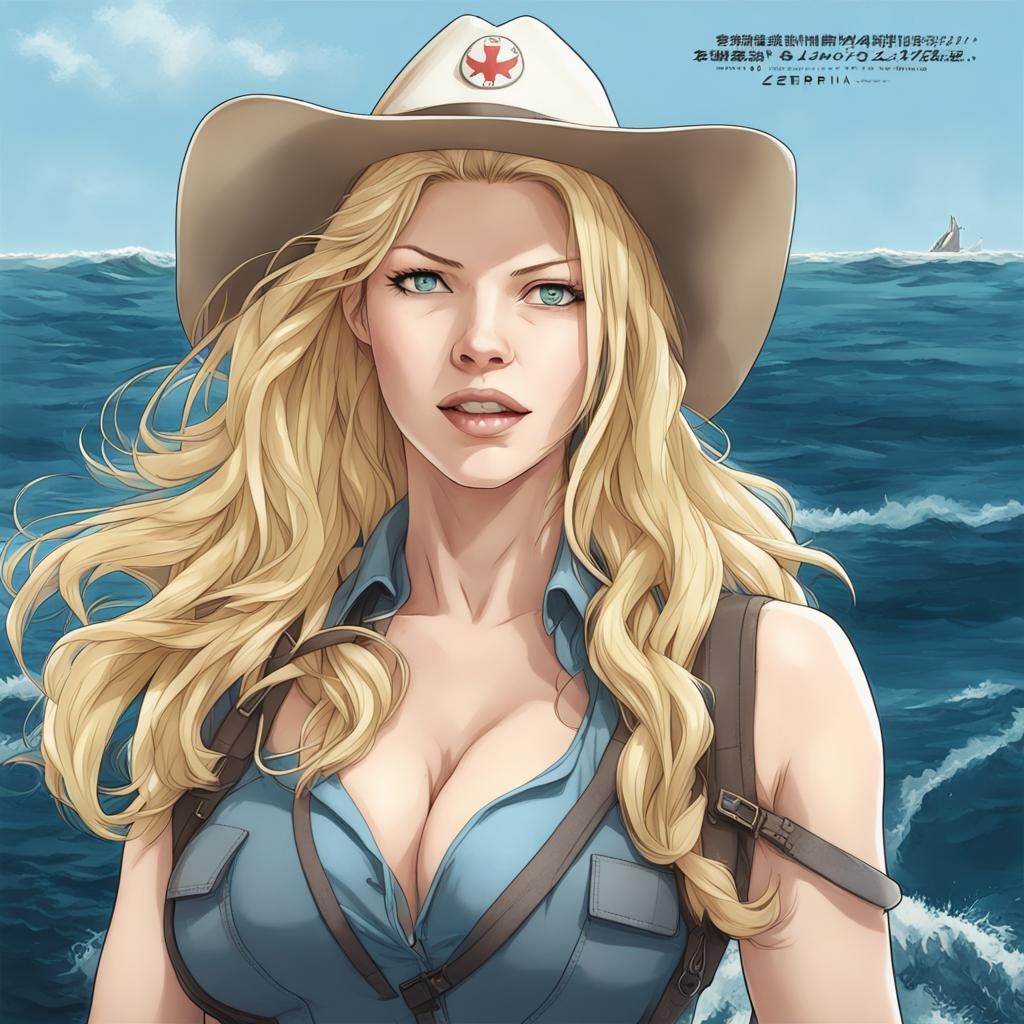 Katheryn Winnick Meets Jaws in Anime Style