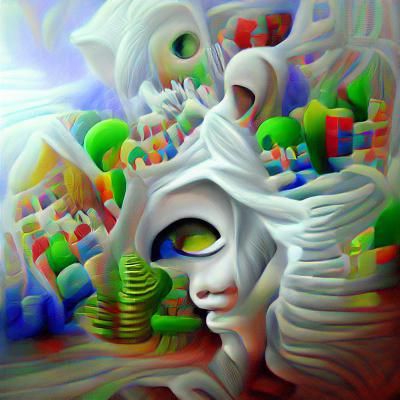 Surreal Portrait in Oil with Ambient Occlusion