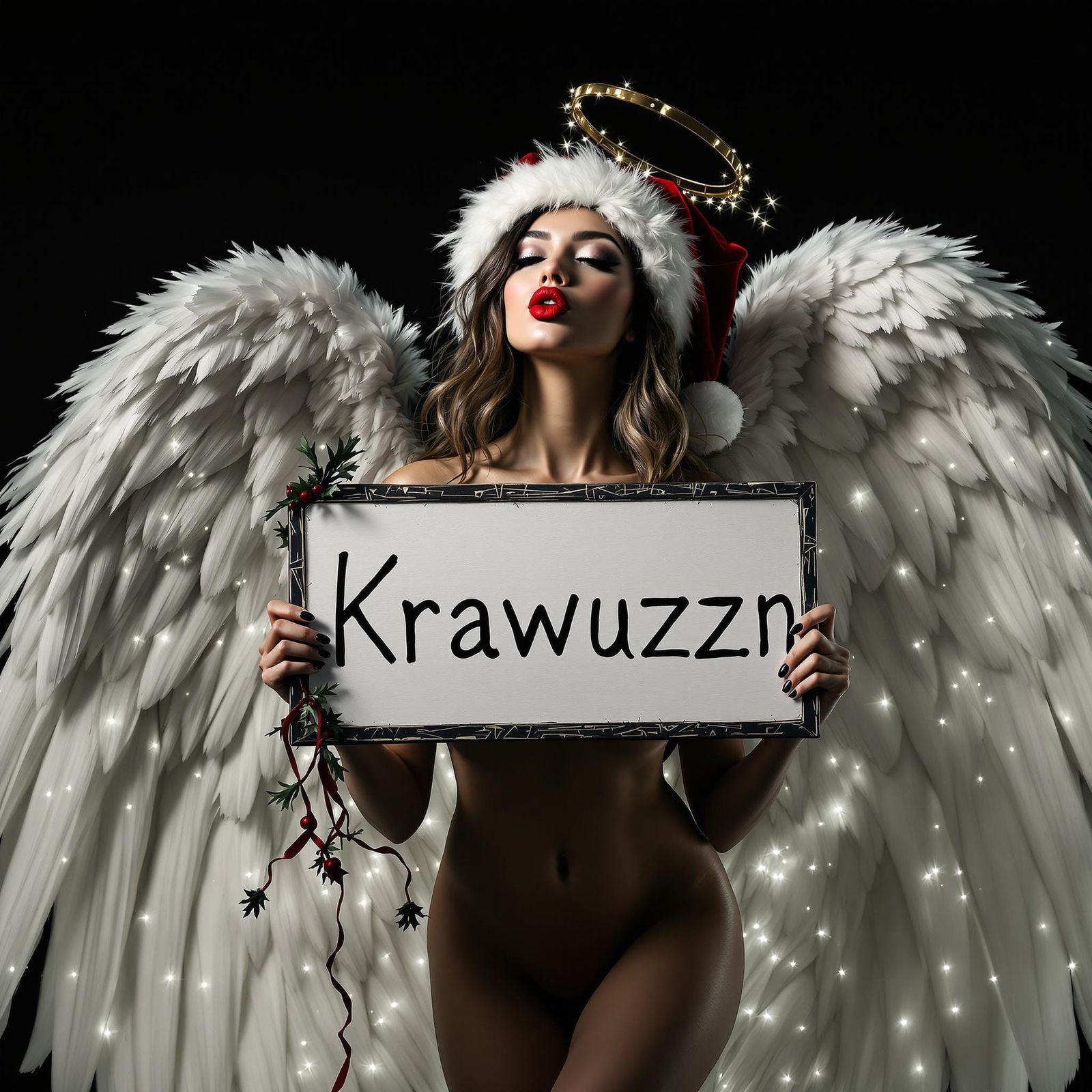Christmas Angel Reveals Krawuzzn in Chiaroscuro Style