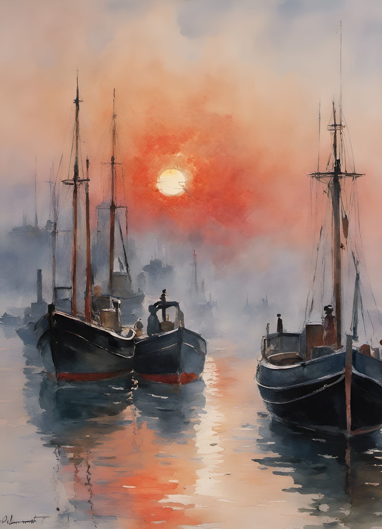 Impressionism, fishing boats returning to harbor - Inspired by Claude Monet 3.0 β΅οΈπͺπ
*2x*